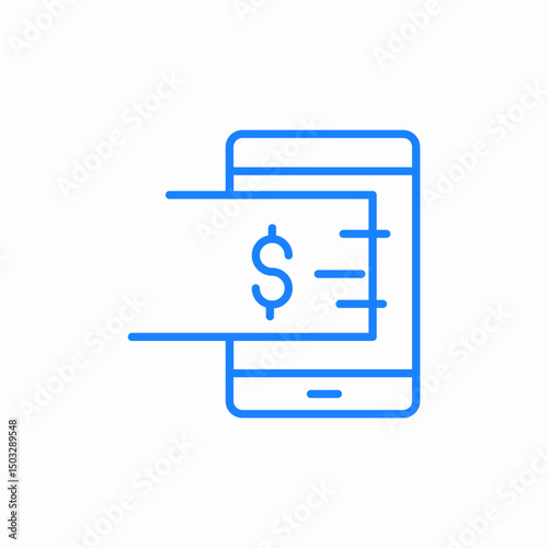 mobile payment icon sign vector