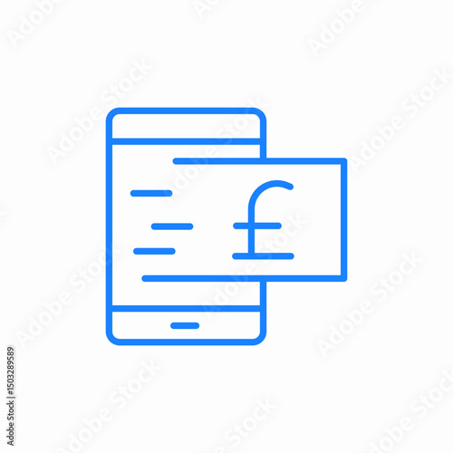 mobile payment pound icon sign vector