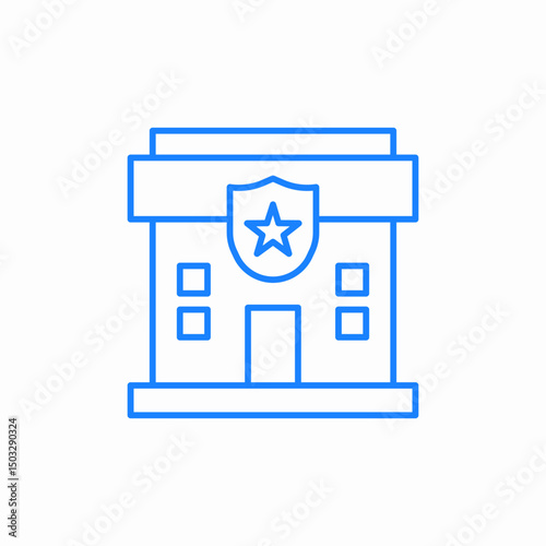 police station icon sign vector