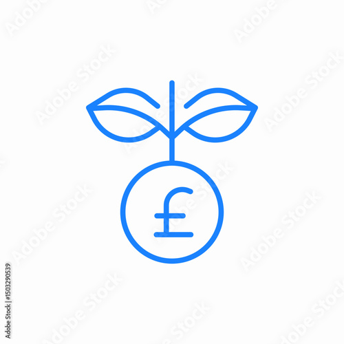 pound investment icon sign vector