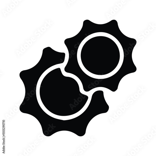 Gear Icon. Gear Setting symbol illustration. Maintenance and Service Sign.