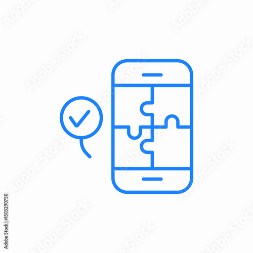 puzzle solved icon sign vector