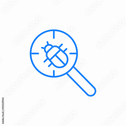 search bug icon sign vector