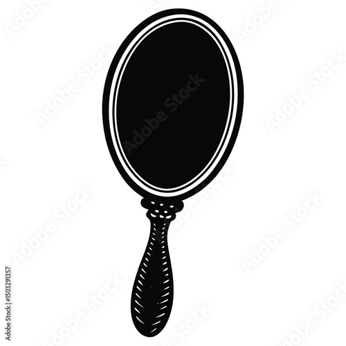 magnifying glass on white background