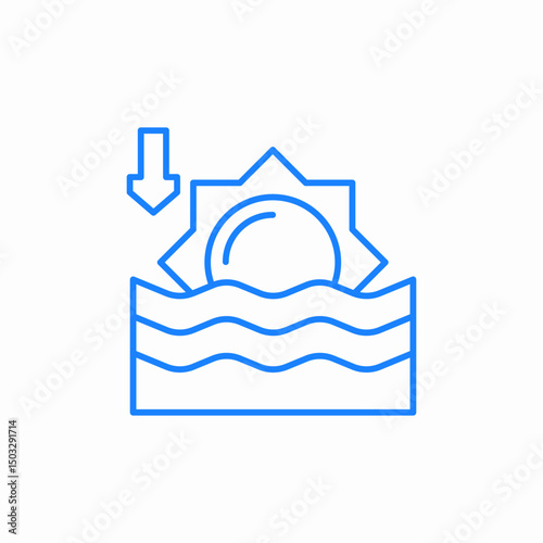 sun set icon sign vector