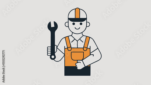 plumber with wrench