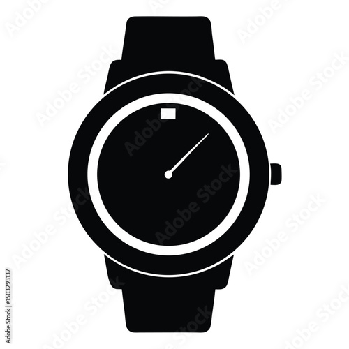 black and white wristwatch