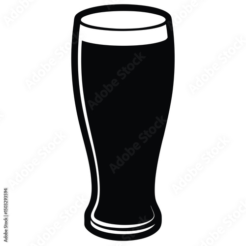 glass of beer isolated on white