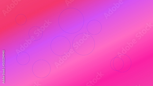 Abstract Pink and Purple Gradient Background with Translucent Circular Shapes, Evoking a Dreamlike and Ethereal Atmosphere