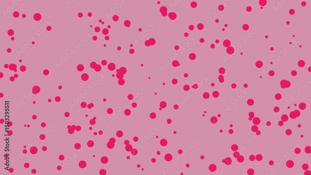 An Abstract Composition Featuring a Scattered Array of Vibrant Pink Circles on a Pale Pink Background. An Abstract Composition Featuring a Scattered Array of Vibrant Pink Circles on a Pale Pink Background.