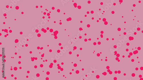 An Abstract Composition Featuring a Scattered Array of Vibrant Pink Circles on a Pale Pink Background.