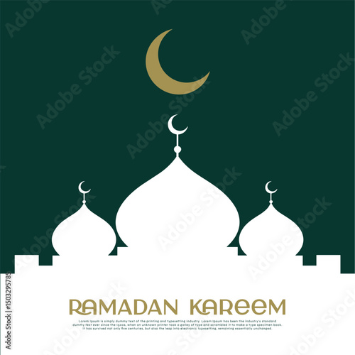 Ramadan Kareem minimal vector post design