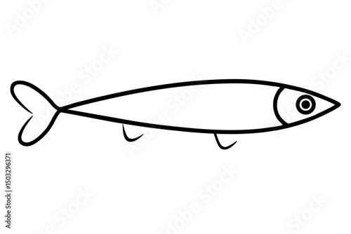 Minimalist Line Art of Fishing Lure – Perfect SVG for Angler & Outdoor Designs

