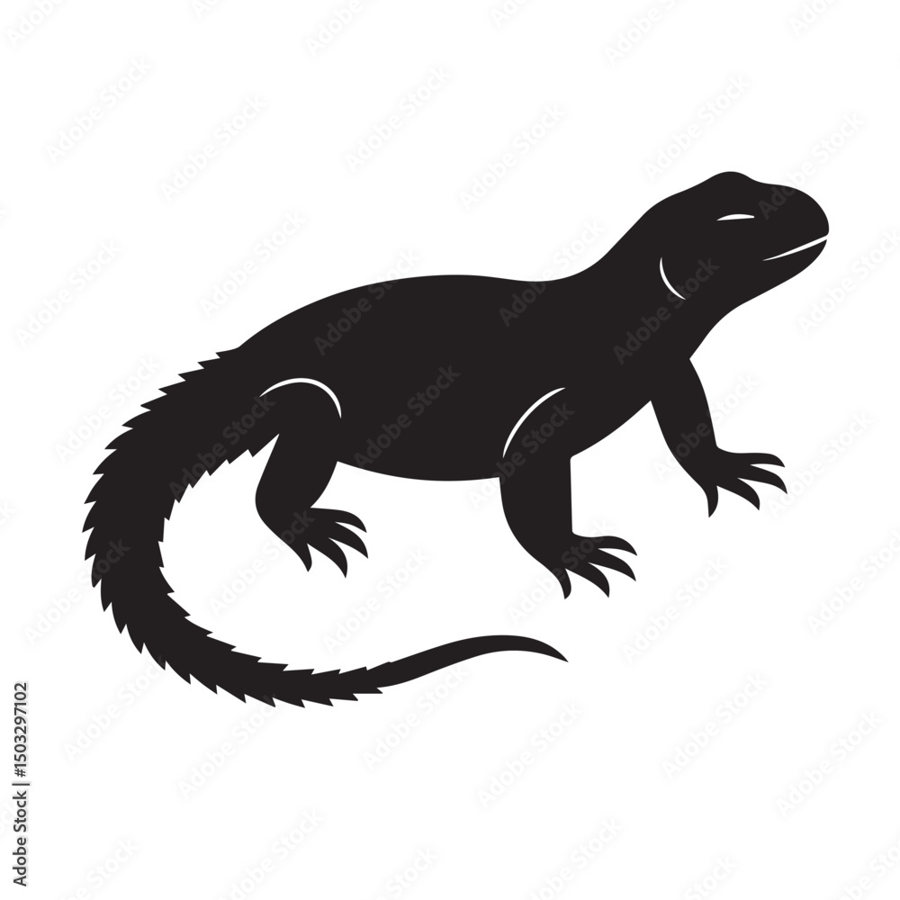 Fototapeta premium Printable vector illustration of sanda lizards, Lizard vector, Silhouette Vector Illustration of a Sanda Lizard, Creepy Crawly Lizard, Sanda Vector Set, Minimalist Black Sanda Lizard Silhouette.