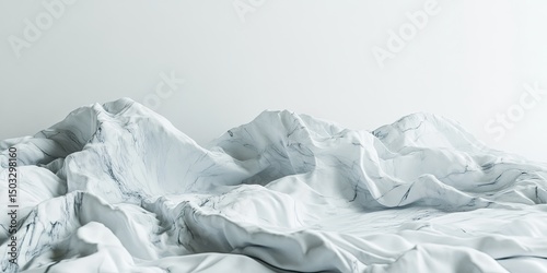 Abstract white marble mountains