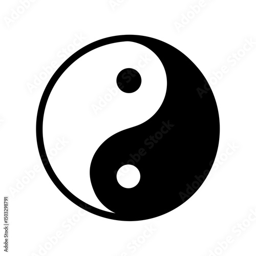 The classic black and white Yin Yang symbol representing balance in nature