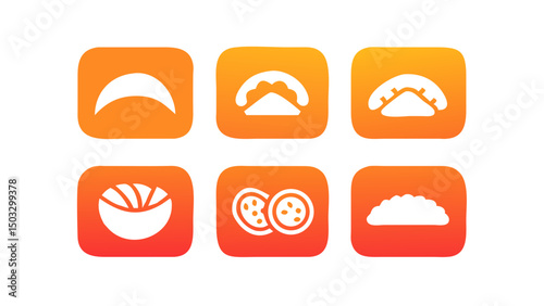 set of food icons