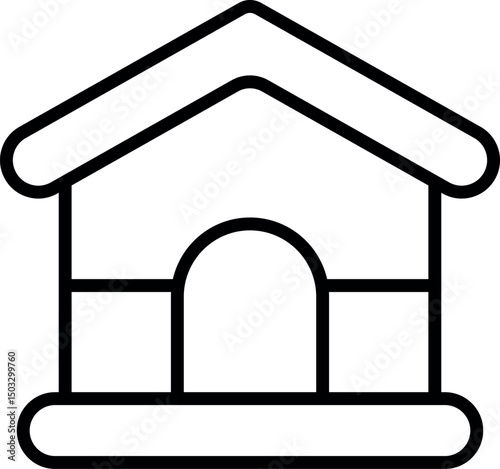 dog house icon vector illustration logo template for many purpose. Isolated on white background. Art & Illustration