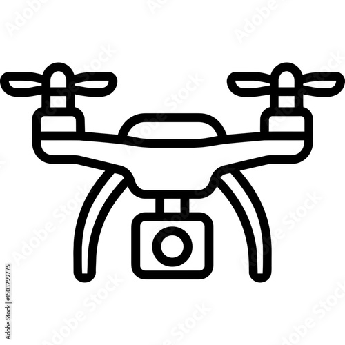 Minimalist drone vector outline