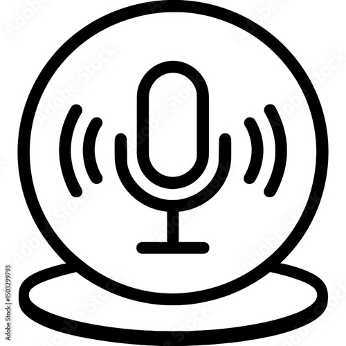 Minimalist voice assistant icon design