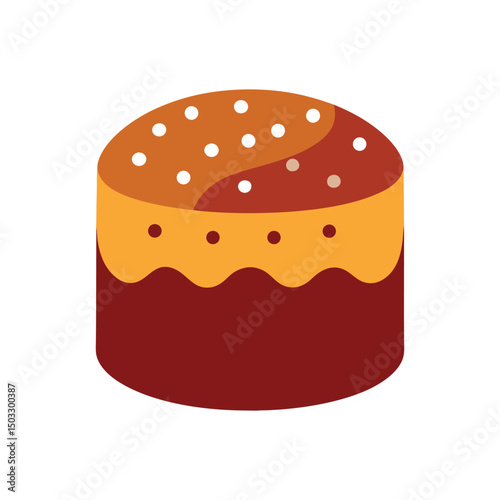panettone vector art illustration