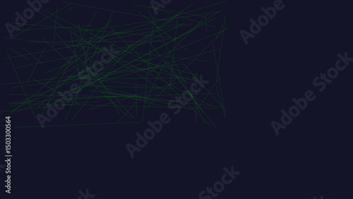 An Enigmatic Web-like Structure in Dark Ambiance: A Study in Abstract Texture and Mysterious Green Hues