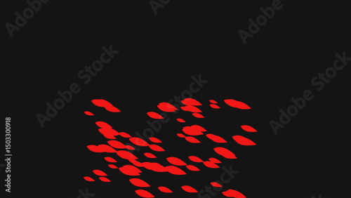 A Striking Visual Representation of Red Splashes on a Dark Background, Illustrating a Dynamic and Energetic Composition.