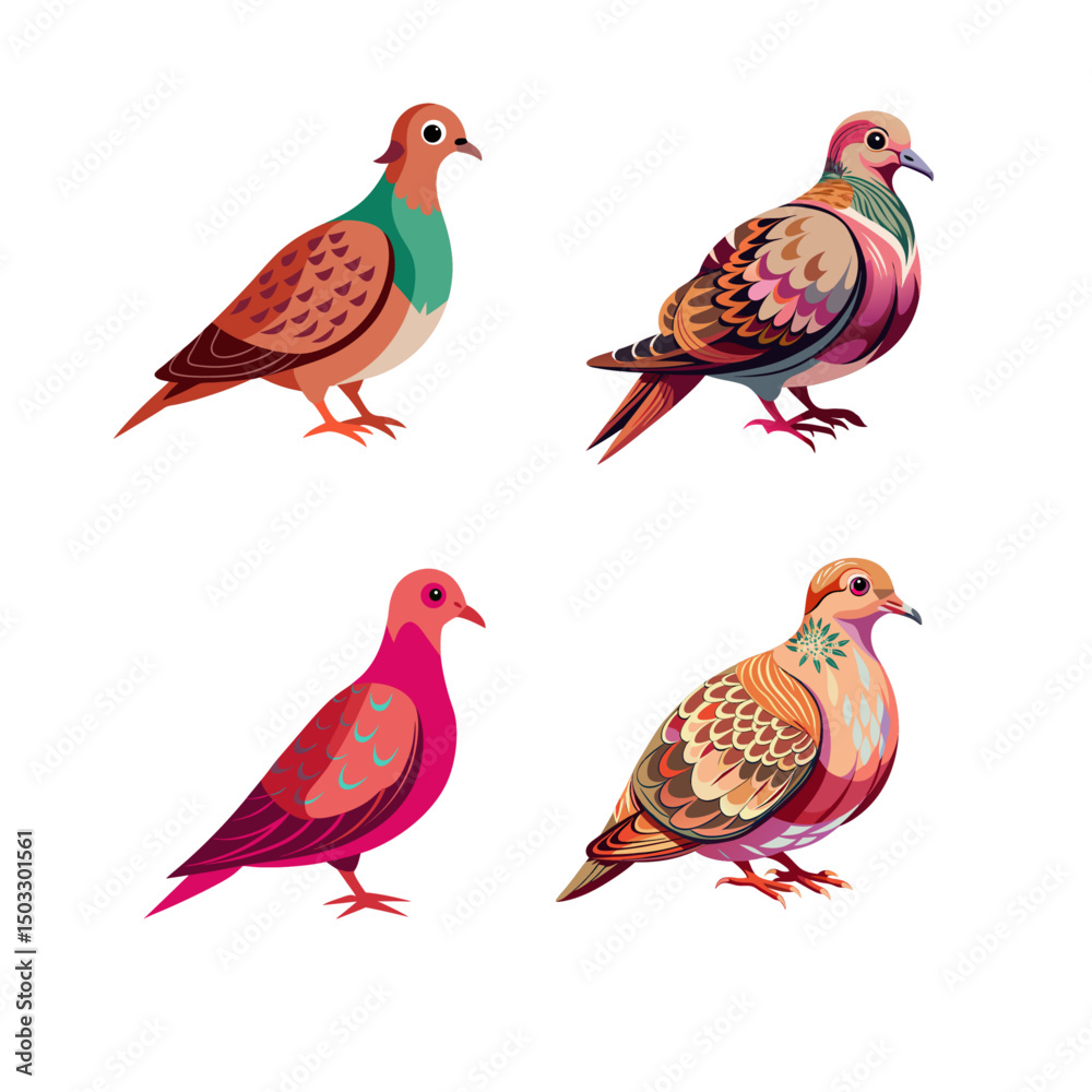 Fototapeta premium collection of birds