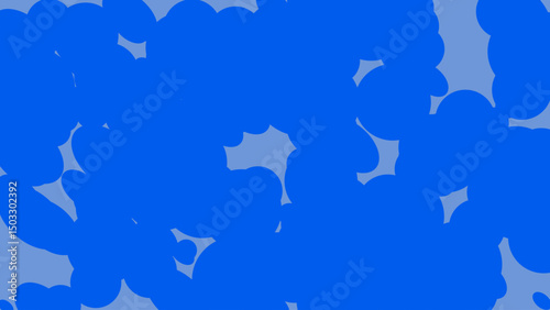 Abstract Blue Blob Pattern: A Visually Engaging Composition of Irregular Shapes