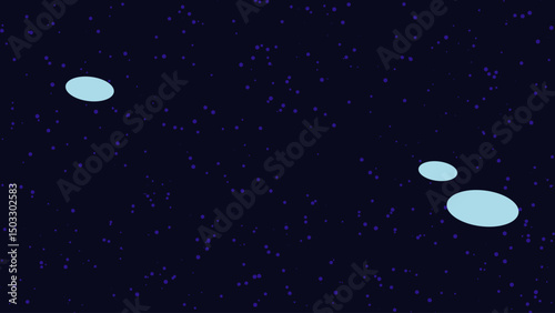 Celestial Bodies in a Dark Expanse: A Study in Abstract Astronomy and Cosmic Design
