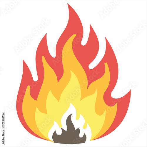 Fire Flame Icon Vector Illustration