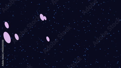 Mysterious Celestial Bodies in a Deep, Dark Nebula, Possibly Representing a Cosmic Dust Cloud or Star Formation Region.
