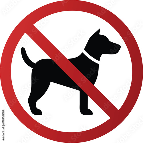 No Dogs Allowed Warning Sign Icon