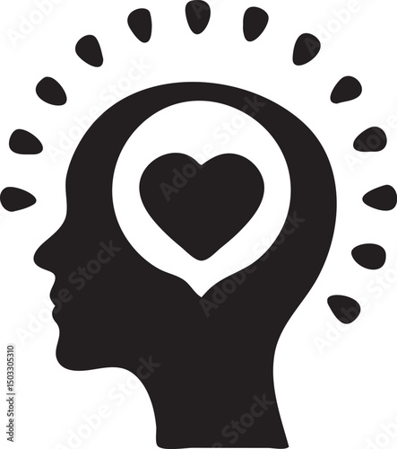  Love and Emotion Inside Mind Icon