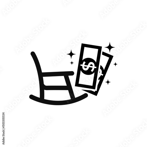 Pension icon money employee business symbol design vector