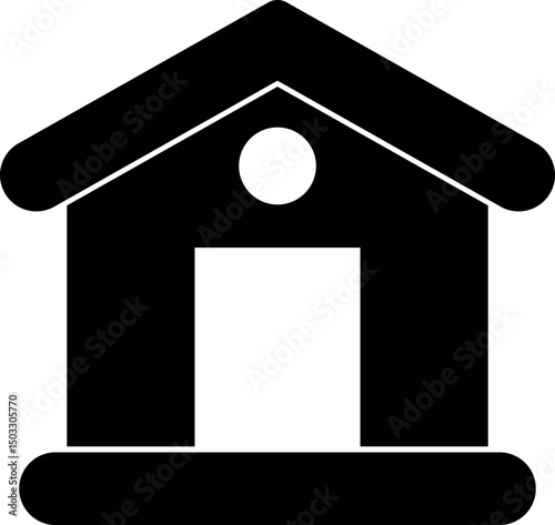dog house icon vector illustration logo template for many purpose. Isolated on white background. Art & Illustration