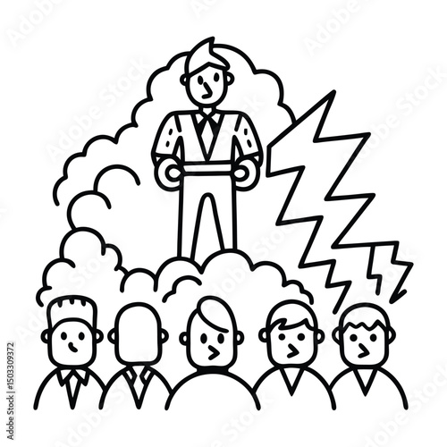 Protective leader, courage or leadership to protect team colleagues, aspiration or support for employee to solve problem and get through crisis, adversity, risk 