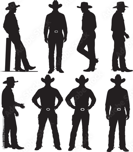 Cowboy silhouette vector illustration