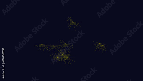 Enchanted Dandelion Seeds Floating in the Night Sky, a Magical Display of Nature's Ephemeral Beauty