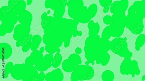 Abstract Green Blob Pattern: A Visually Appealing Design Featuring Irregular Shapes and Vibrant Hues