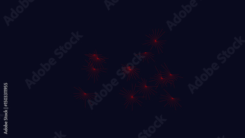 Mysterious Glowing Entities in a Dark, Possibly Aquatic, Environment.