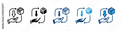 Supply And Demand icon sheet multiple style collection