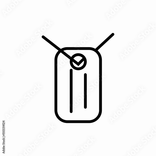 Secure payment tag icon vector sign