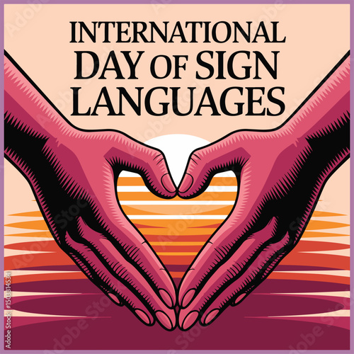 Celebrate Deaf culture, communication, and inclusivity with bold, expressive sign language visuals.
