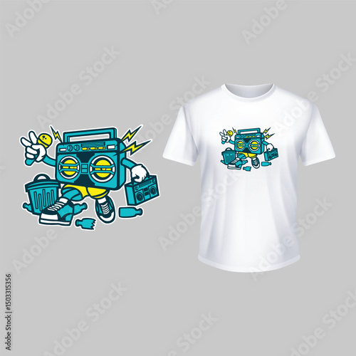 Vintage  animal t shirt design. Prints on T-shirts, sweatshirts, cases for mobile phones, souvenirs. Isolated vector illustration on white background.