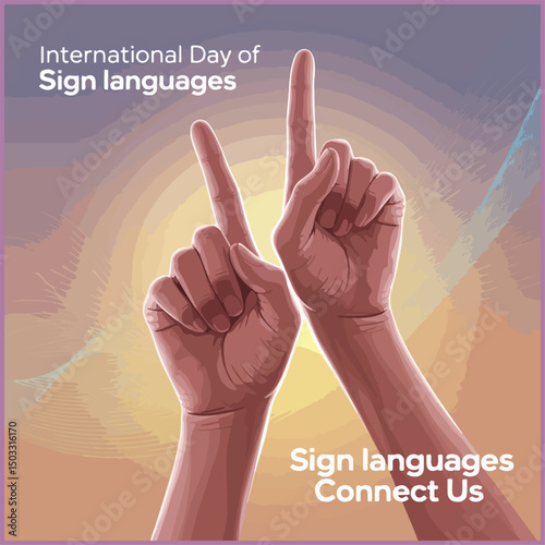 Celebrate Deaf culture, communication, and inclusivity with bold, expressive sign language visuals.
