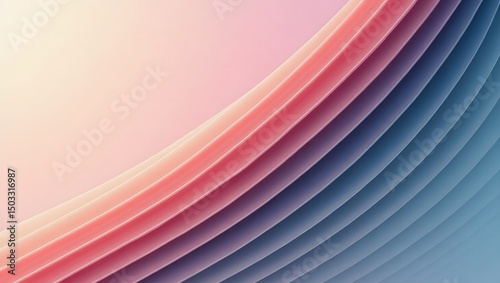 Abstract Background with Soft Pastel Colors and Layered Lines