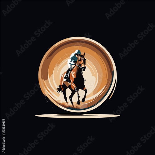 racehorse t-shirt design ready to print or can be used for logo
