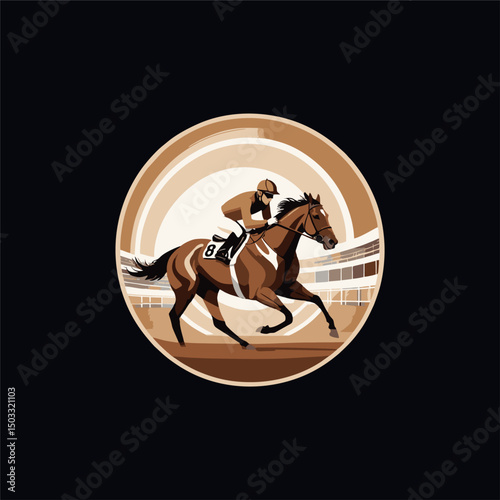 racehorse t-shirt design ready to print or can be used for logo