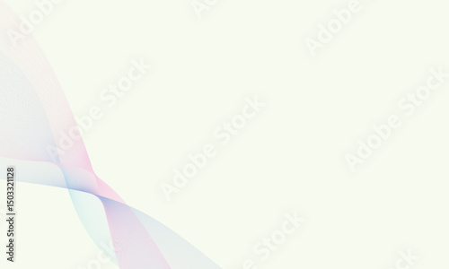 Abstract backdrop with colorful wave gradient lines on white background. Vector illustration.Wave with lines created using blend tool.